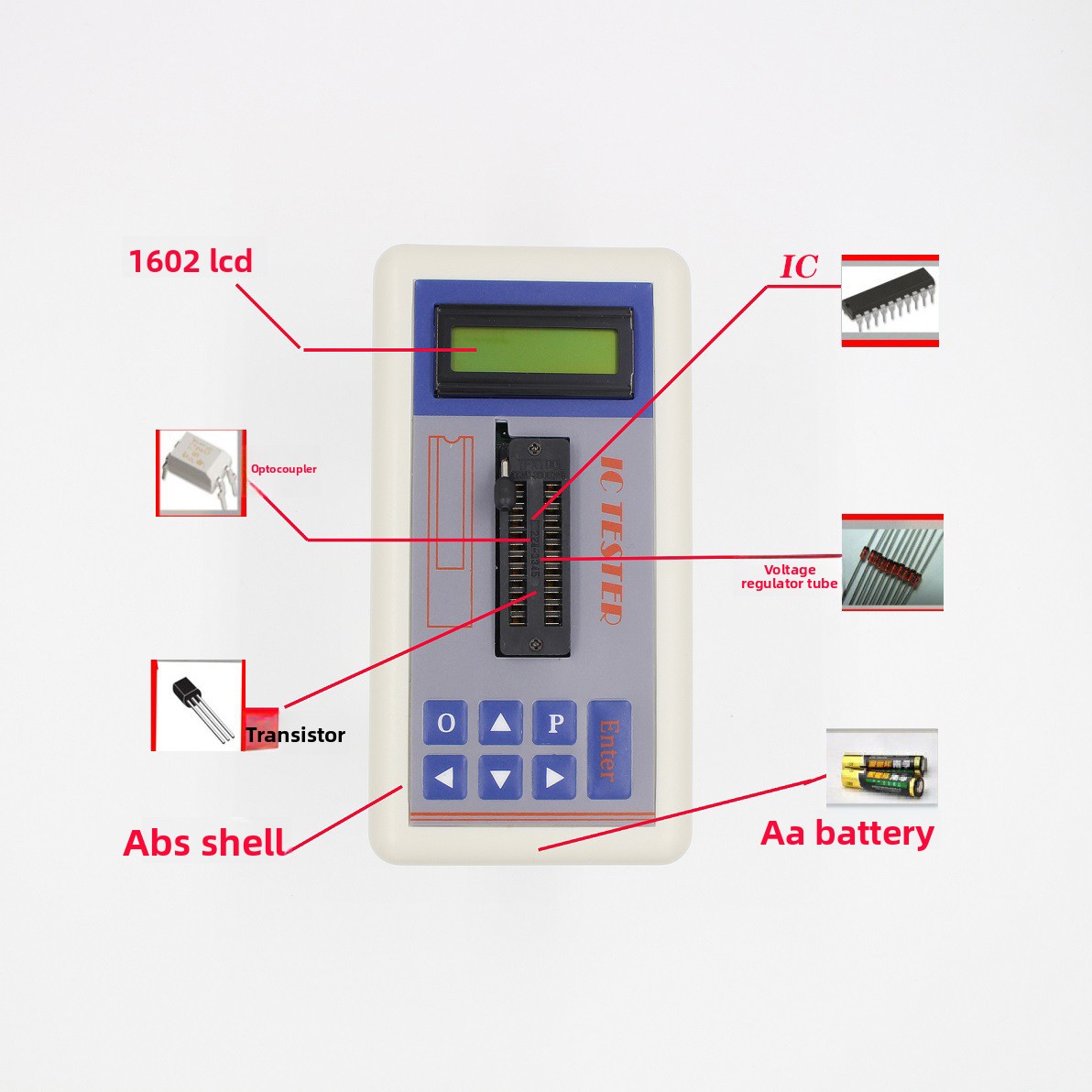 Probador de transistores IC TS - Diy Electronics Shop reseña y precio