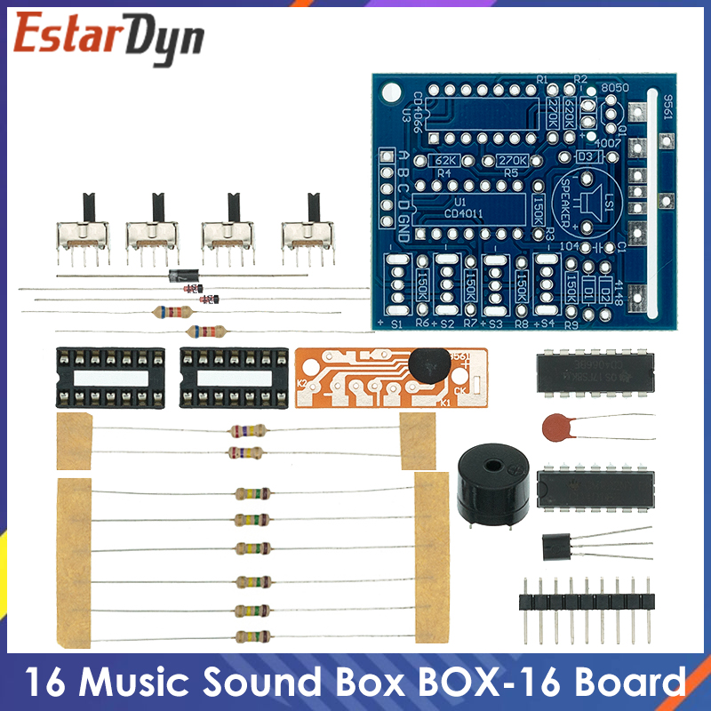 Caja de Sonido Musical BOX-16, - Diy Electronics Learning Kit reseña y precio